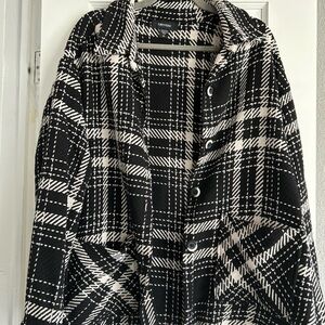 Karen Kane Black and White Checkered Blazer